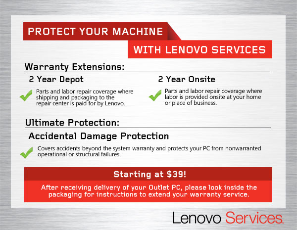 Protect your machine with Lenovo Services.